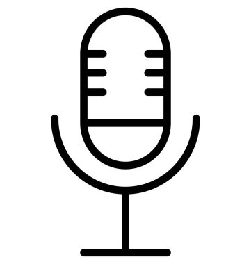 Kolayca değiştirilebilir veya düzenlediğiniz mik hat izole vektör simgesi
