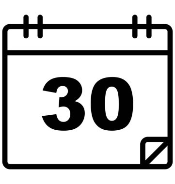 Takvim hat izole vektör simgesi olduğunu kolayca değiştirilebilir veya düzenleme