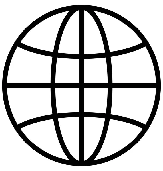 Globe Vonal Elszigetelt Vektor Ikonra Hogy Könnyen Módosítható Vagy Szerkesztése — Stock Vector