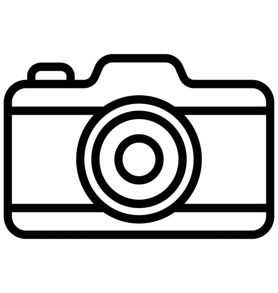 Fotoaparát Linie Izolovaných Vektorové Ikony Lze Snadno Upravit Nebo Upravit — Stockový vektor