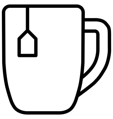 Anlık çay hat izole vektör simgesi olduğunu kolayca değiştirilebilir veya düzenleme