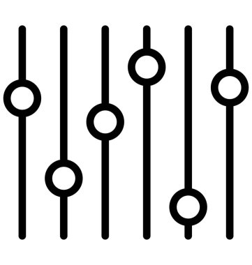 Equalizer'ı hat izole vektör simgesi olduğunu kolayca değiştirilebilir veya düzenleme