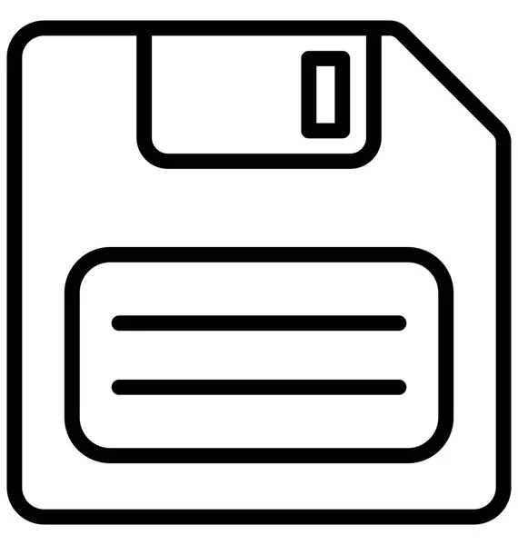 Floppy Line Icono Vector Aislado Que Puede Ser Fácilmente Modificado — Archivo Imágenes Vectoriales