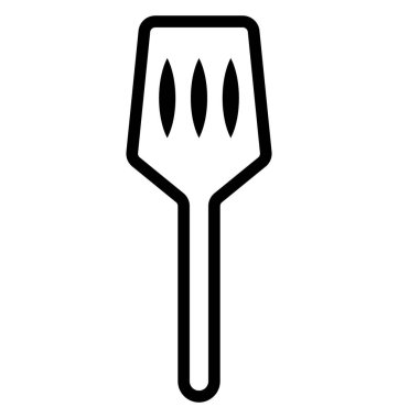 Kolayca değiştirilebilir veya düzenleme kepçe kaşık izole vektör simgesi