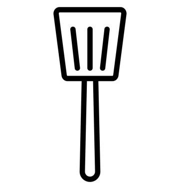 Kolayca değiştirilebilir veya düzenleme spatula izole vektör simgesi