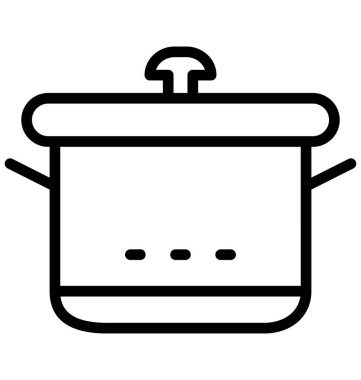 Kolayca değiştirilebilir veya düzenleme pişirme Pot izole vektör simgesi
