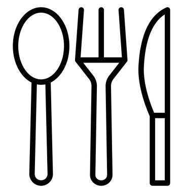 Kolayca değiştirilebilir veya düzenleme çatal bıçak izole vektör simgesi