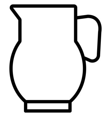 Kolayca değiştirilebilir veya düzenleme sürahi izole vektör simgesi