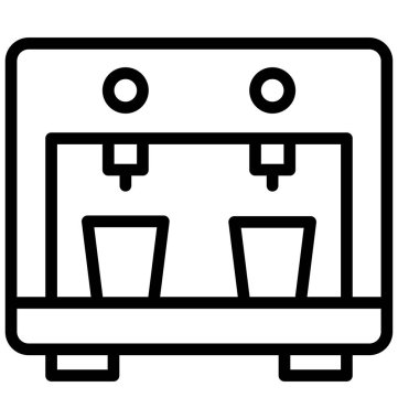 Kolayca değiştirilebilir veya düzenleme su dağıtıcısı izole vektör simgesi