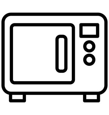 Kolayca değiştirilebilir veya düzenleme fırın izole vektör simgesi