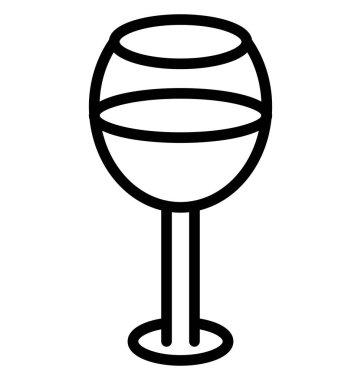 Kolayca değiştirilebilir veya düzenleme şarap cam izole vektör simgesi