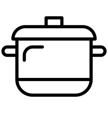 Kolayca değiştirilebilir veya düzenleme tencere izole vektör simgesi