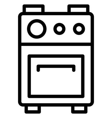 Kolayca değiştirilebilir veya düzenleme aralığı izole vektör simgesi pişirme