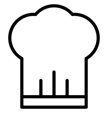 Kolayca değiştirilebilir veya düzenleme Şef Cap Isolated vektör simgesi