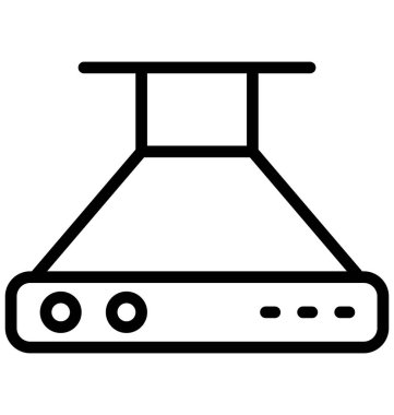 Kolayca değiştirilebilir veya düzenleme mutfak Hood izole vektör simgesi