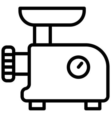 Kolayca değiştirilebilir veya düzenleme doğrayıcılardan makine izole vektör simgesi