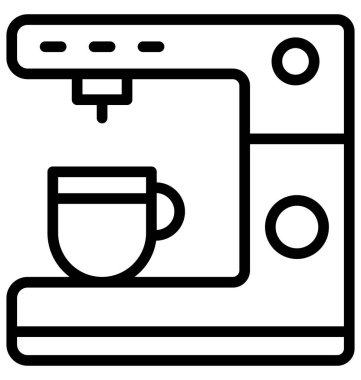 Kolayca değiştirilebilir veya düzenleme kahve makinesi izole vektör simgesi