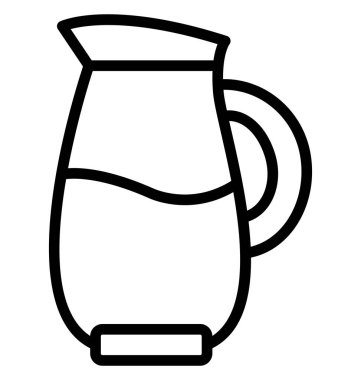 Kolayca değiştirilebilir veya düzenleme sürahi izole vektör simgesi