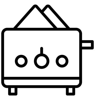 Kolayca değiştirilebilir veya düzenleme ekmek kızartma makinesi izole vektör simgesi