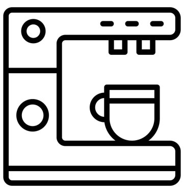 Kolayca değiştirilebilir veya düzenleme kahve makinesi izole vektör simgesi