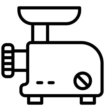 Kolayca değiştirilebilir veya düzenleme doğrayıcılardan makine izole vektör simgesi