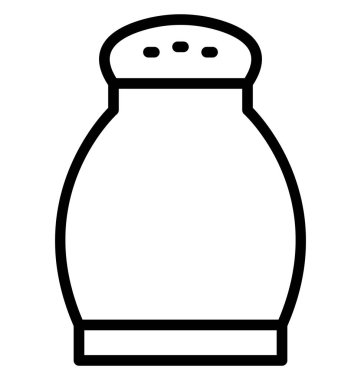 Kolayca değiştirilebilir veya düzenleme tuz Shaker izole vektör simgesi