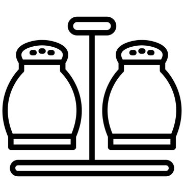 Kolayca değiştirilebilir veya düzenleme tuzlukların izole vektör simgesi