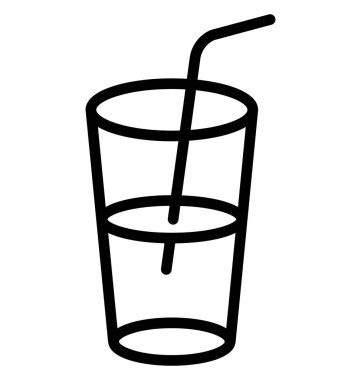 Kolayca değiştirilebilir veya düzenlemek soğuk içecek izole vektör simgesi