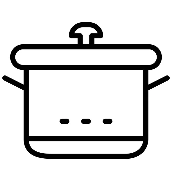 Cooking Pot Icono Vector Aislado Que Puede Modificar Editar Fácilmente — Archivo Imágenes Vectoriales