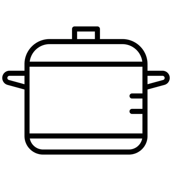 Koken Pot Geïsoleerde Vector Icon Die Moeiteloos Kan Worden Gewijzigd — Stockvector