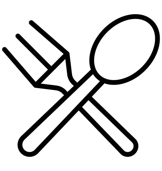 Cutlery Isolated Vector Icon Which Can Easily Modified Edit — Stock Vector