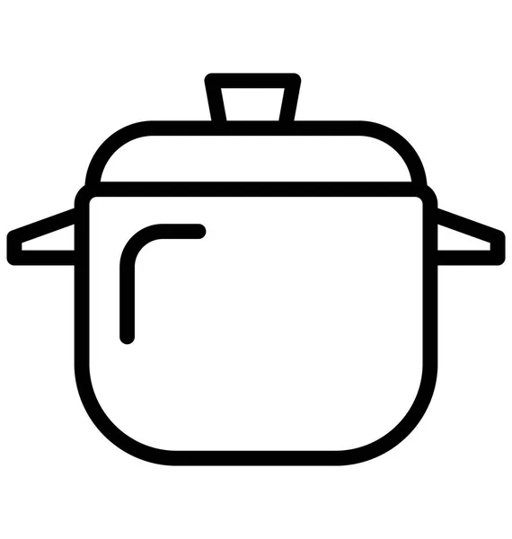 Cozinhar Pan Ícone Vector Isolado Que Pode Ser Facilmente Modificado — Vetor de Stock