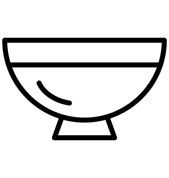 Bowl Icono Vector Aislado Que Puede Modificar Editar Fácilmente — Vector de stock