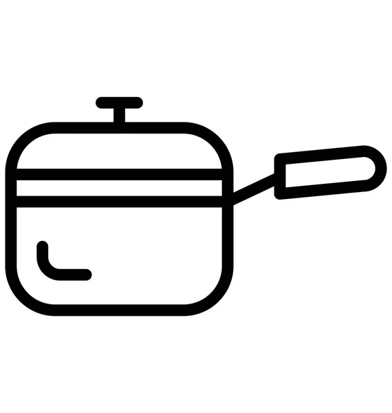 Matlagning Pan Isolerade Vektor Ikon Som Kan Enkelt Ändras Eller — Stock vektor