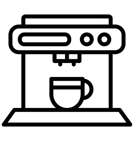 Kaffeemaschine Isolierte Vektor Symbol Das Leicht Geändert Oder Bearbeitet Werden — Stockvektor