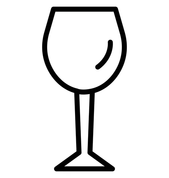 Champagne Glas Geïsoleerde Vector Icon Die Moeiteloos Kan Worden Gewijzigd — Stockvector