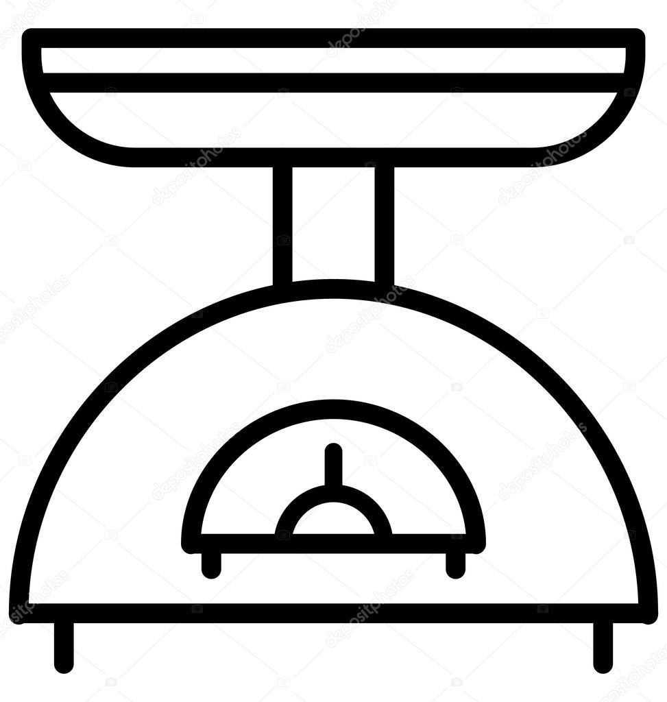 Kitchen Scale Isolated Vector icon which can be easily modified or edit