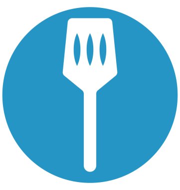 Kolayca değiştirilebilir veya düzenleme kepçe kaşık izole vektör simgesi