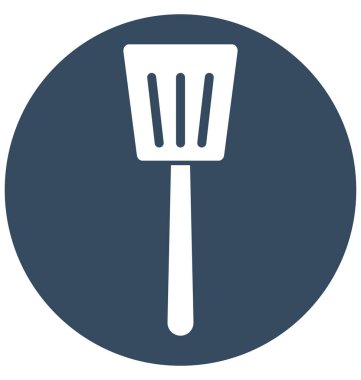 Kolayca değiştirilebilir veya düzenleme spatula izole vektör simgesi