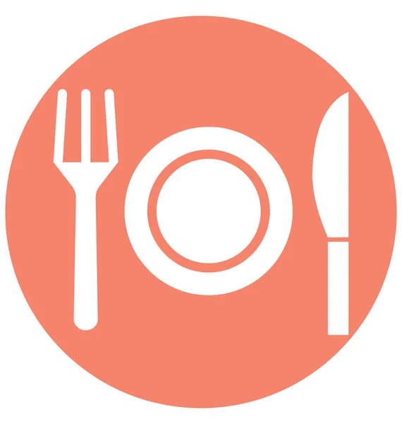 Dining Isolated Vector Icon Which Can Easily Modified Edit — Stock Vector