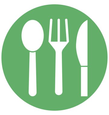 Kolayca değiştirilebilir veya düzenleme çatal bıçak izole vektör simgesi