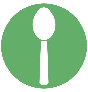 Kolayca değiştirilebilir veya düzenleme kaşık izole vektör simgesi