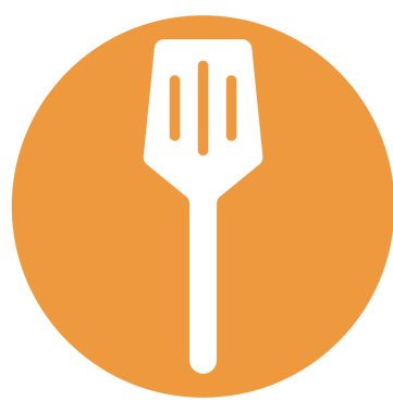 Kolayca değiştirilebilir veya düzenleme spatula izole vektör simgesi