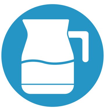 Kolayca değiştirilebilir veya düzenleme sürahi izole vektör simgesi