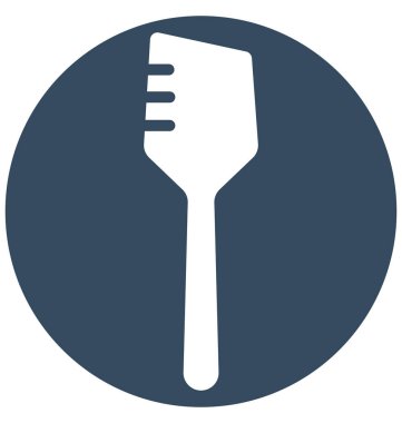 Kolayca değiştirilebilir veya düzenleme spatula izole vektör simgesi