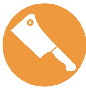 Kolayca değiştirilebilir veya düzenleme cleaver izole vektör simgesi