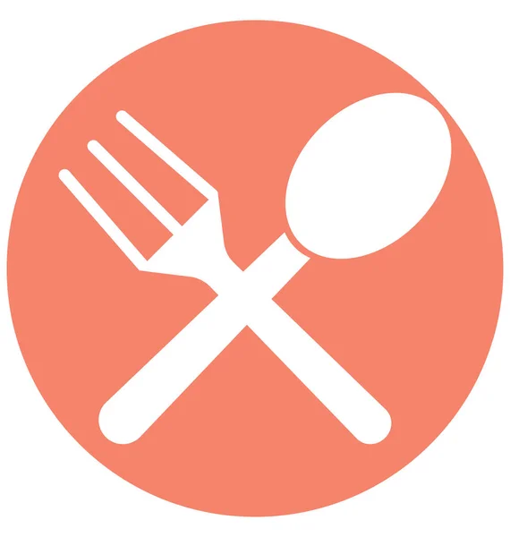 Cutlery Isolated Vector Icon Which Can Easily Modified Edit — Stock Vector