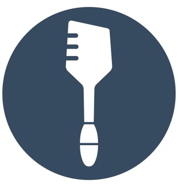 Kolayca değiştirilebilir veya düzenleme spatula izole vektör simgesi