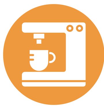 Kolayca değiştirilebilir veya düzenleme kahve makinesi izole vektör simgesi