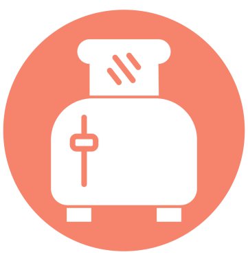 Kolayca değiştirilebilir veya düzenleme ekmek kızartma makinesi izole vektör simgesi